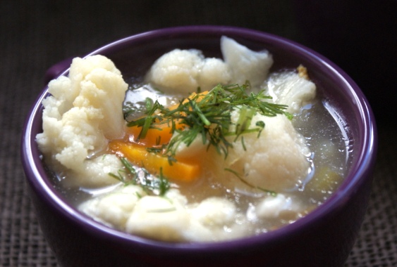 zupa kalafiorowa z kalafiora kiszonego 